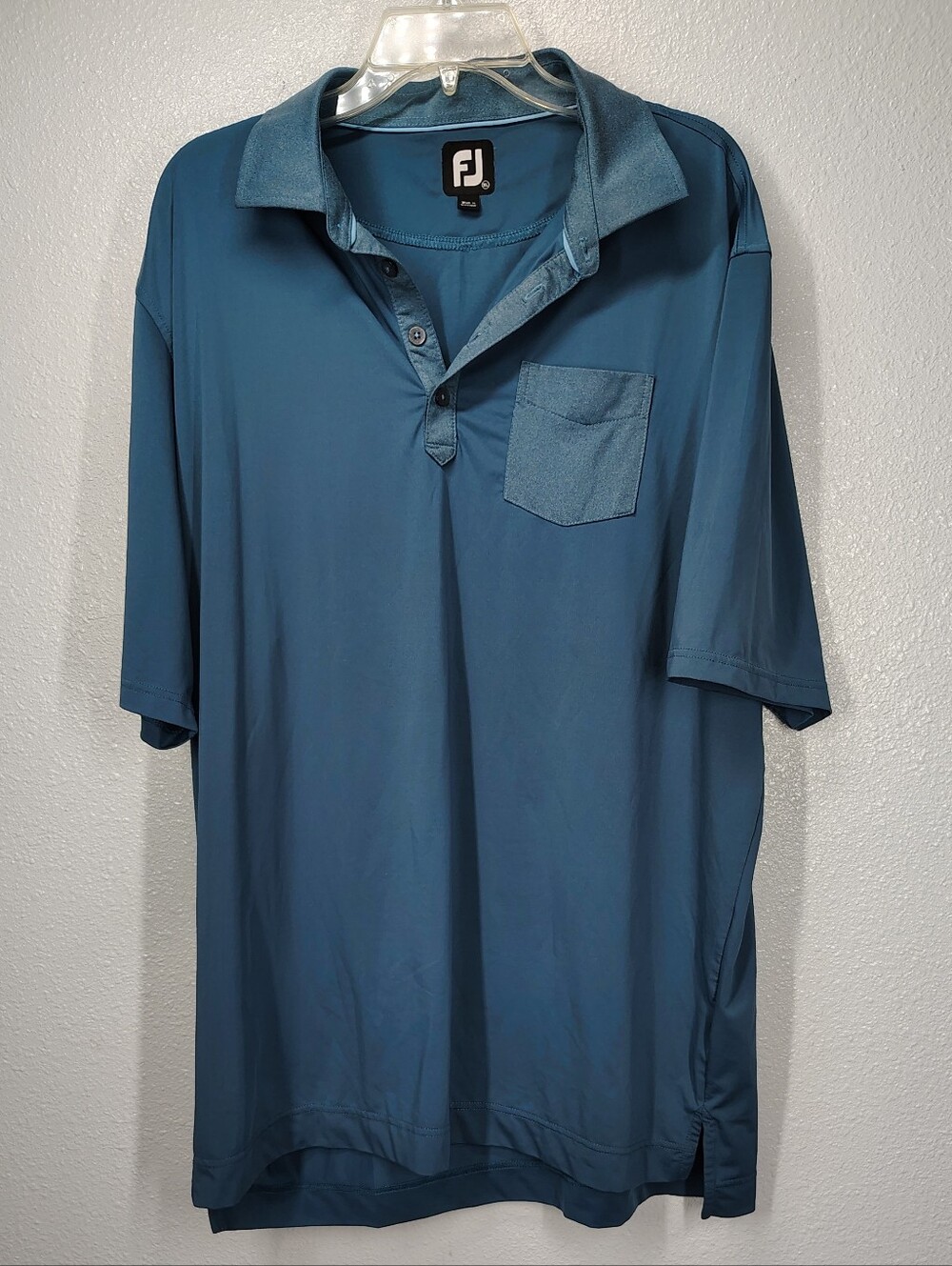 FootJoy Performance Golf Polo with FJ Logo - Mens Size XL Blue